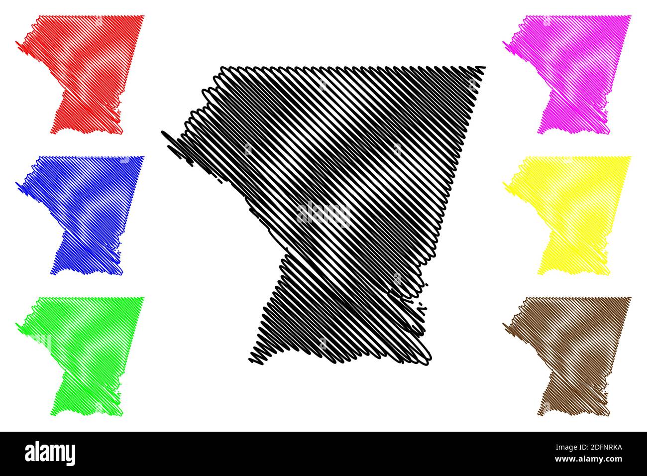 Carroll vector outline map Stock Vector Images - Alamy