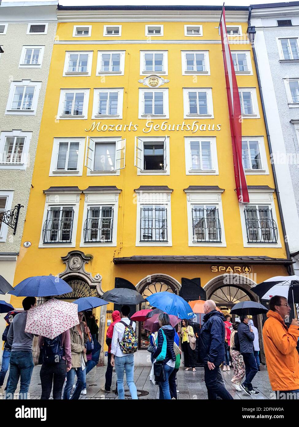 SALZBURG, AUSTRIA - AUGUST 30, 2018: Birthplace of Wolfgang Amadeus ...