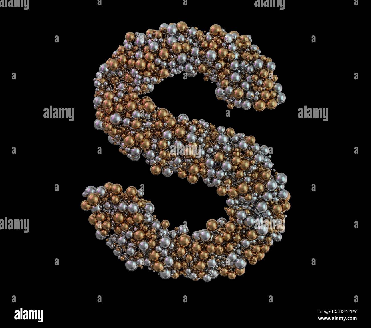 Light gold letter S on the background. 3D rendering Stock Photo - Alamy