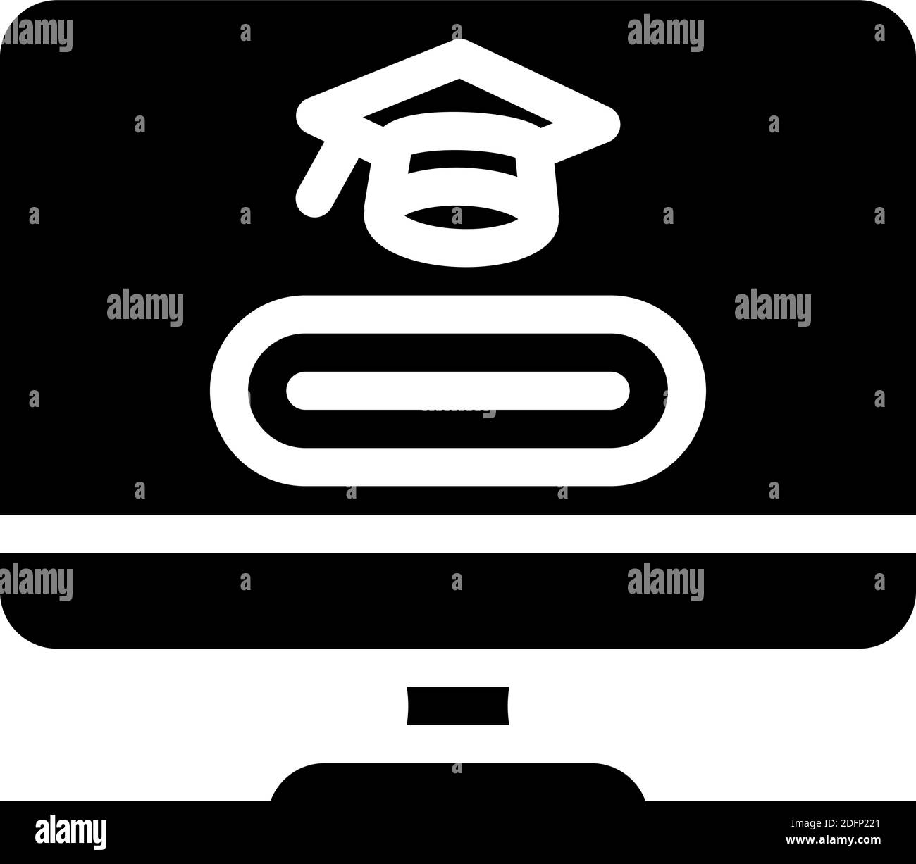 access password for online education cabinet glyph icon vector ...
