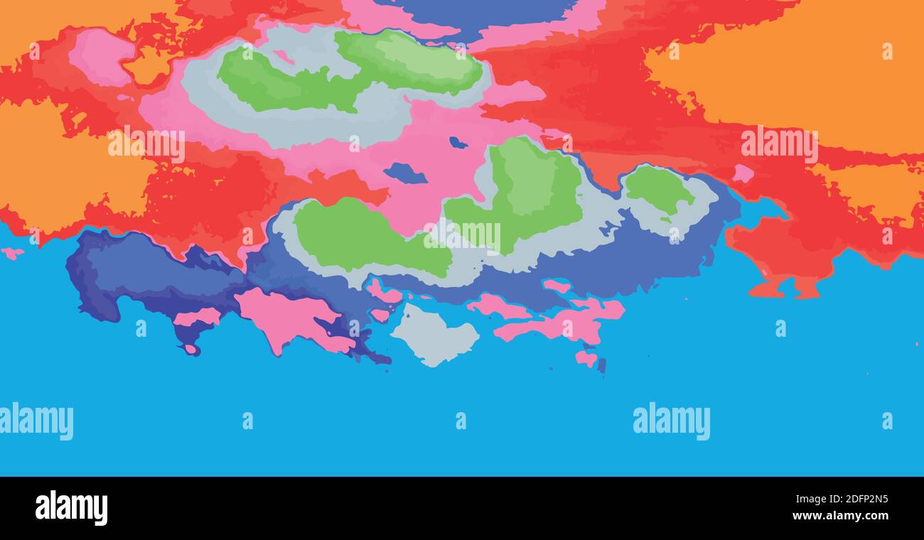 abstract background, blue sky and colorful clouds, vector illustration.  Stock Vector