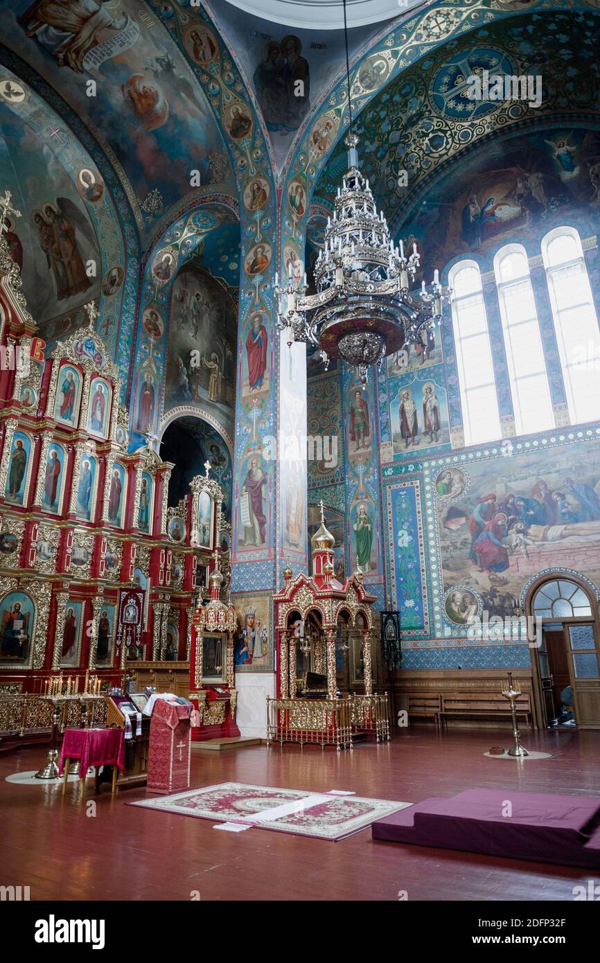 interior in a large beautiful a Orthodox church Stock Photo - Alamy