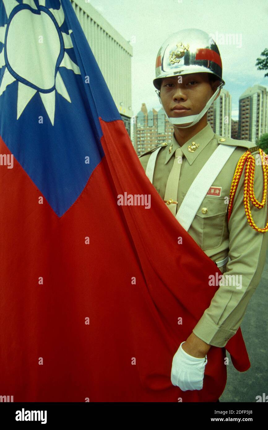 a ceremony with soldiers of Taiwan army at the USA National Day of 4 ...