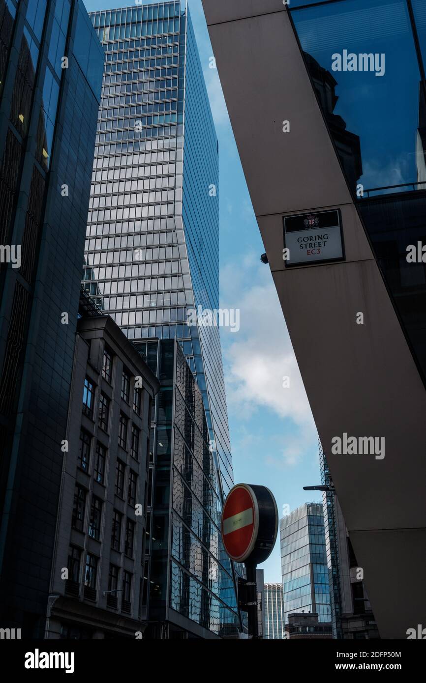 High rise skyscraper skyscrapers building buildings sign hi-res stock ...