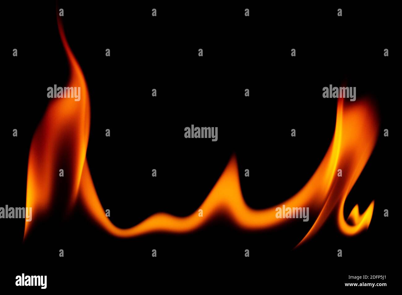Fire flames isolated on black background Stock Photo - Alamy