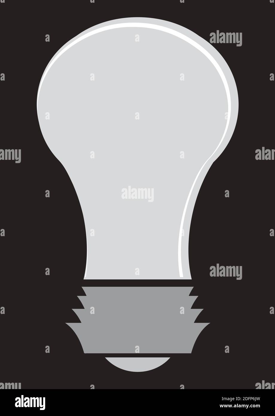 Image of a led bulb vector graphic design having in black background