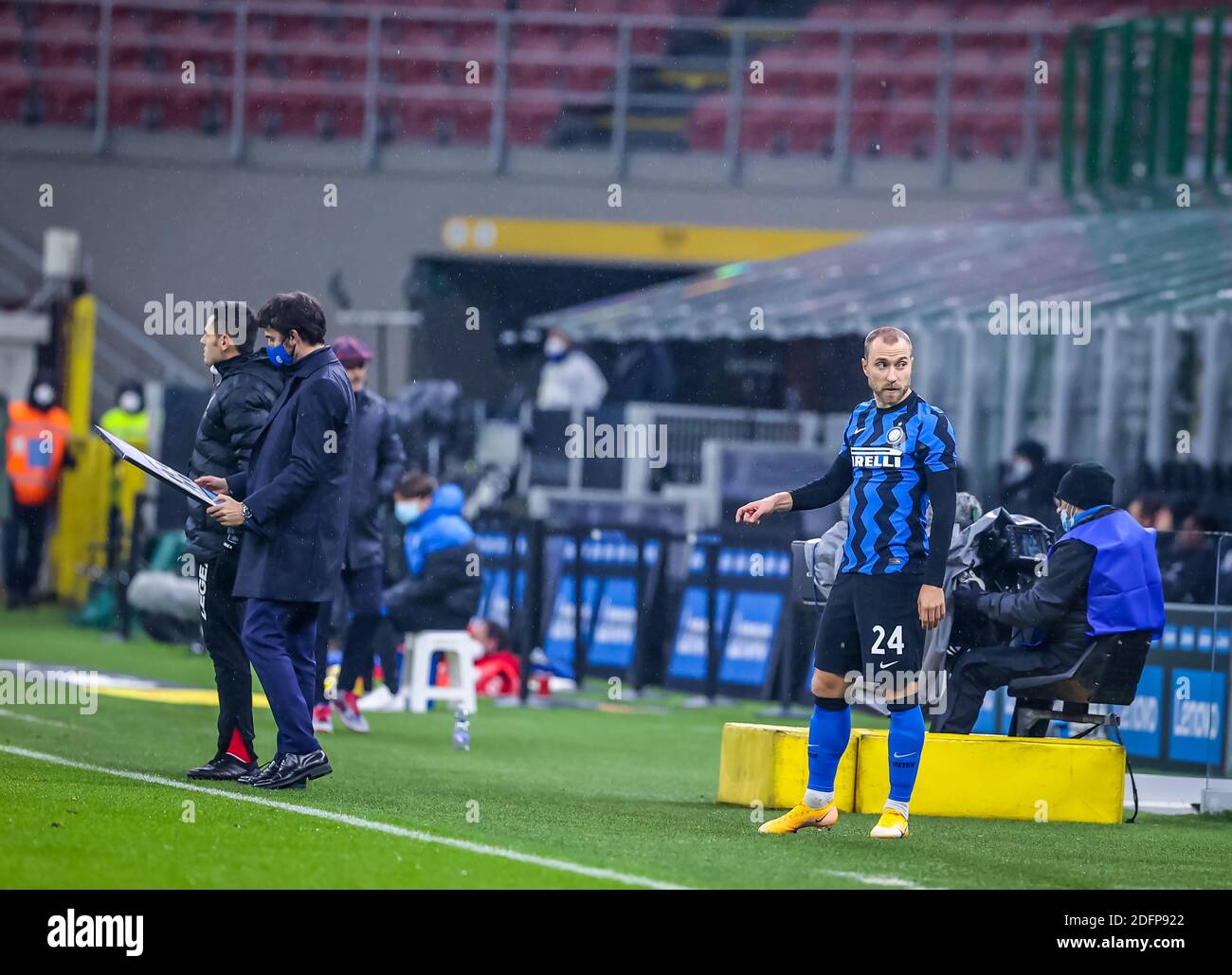 Christian Eriksen of FC Internazionale during the Serie A 2020/21 football match between FC Internazionale vs Bologna FC at the / LM Stock Photo