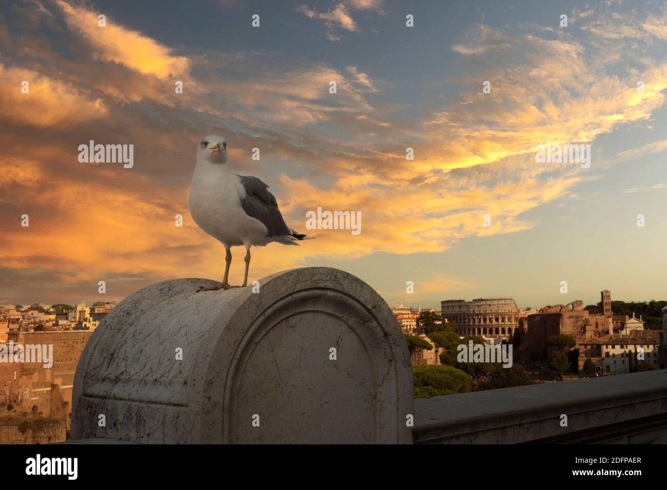 Sunset in Rome Stock Photo