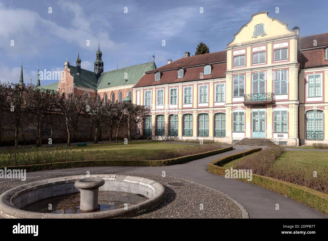 Gdansk, poland, February 23. Opats Palace in Gdansk Oliwa, pomeranian Stock Photo