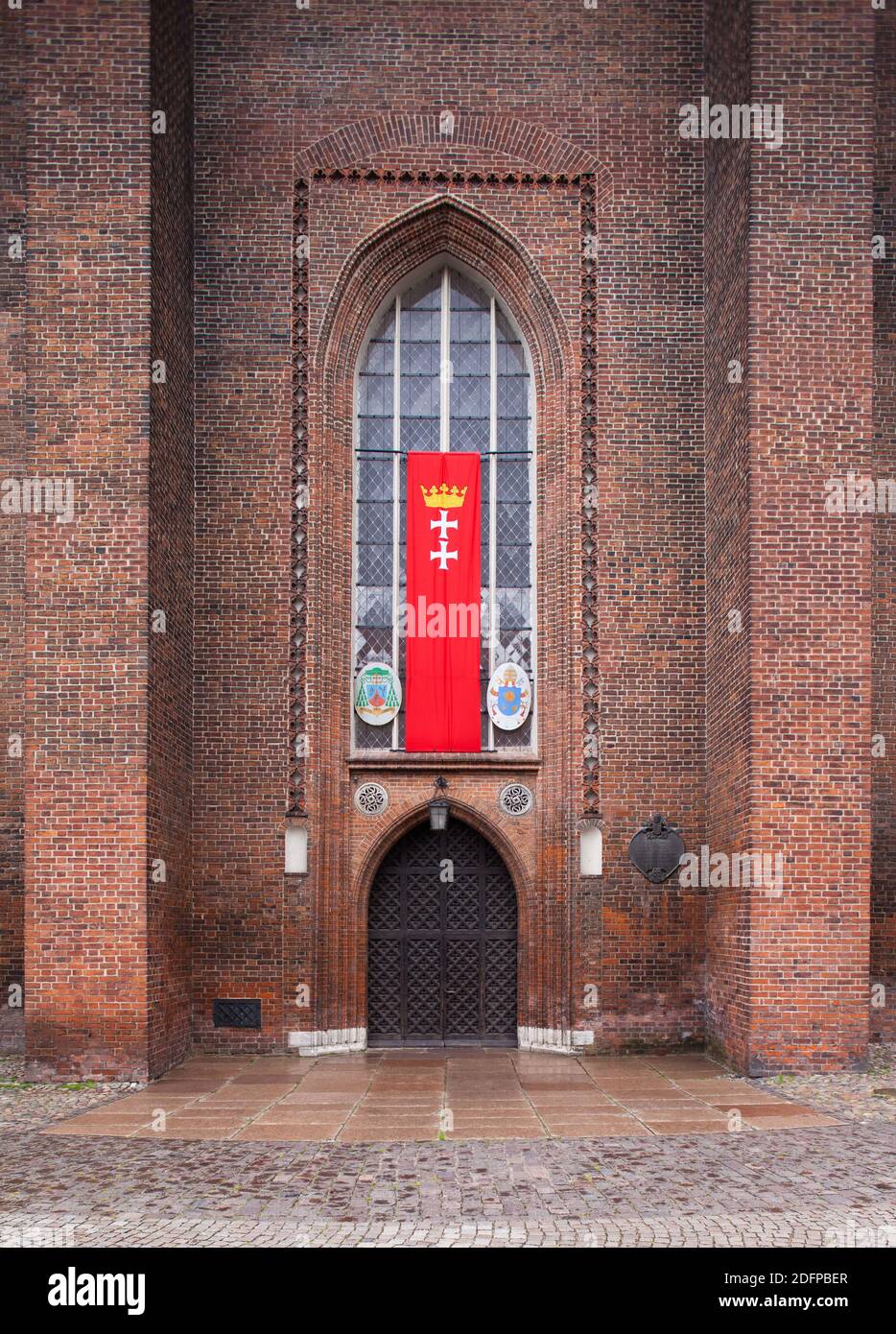 Gdansk, Poland, May 24, 2020. Main entrance to Mariacka Church in Gdansk Stock Photo