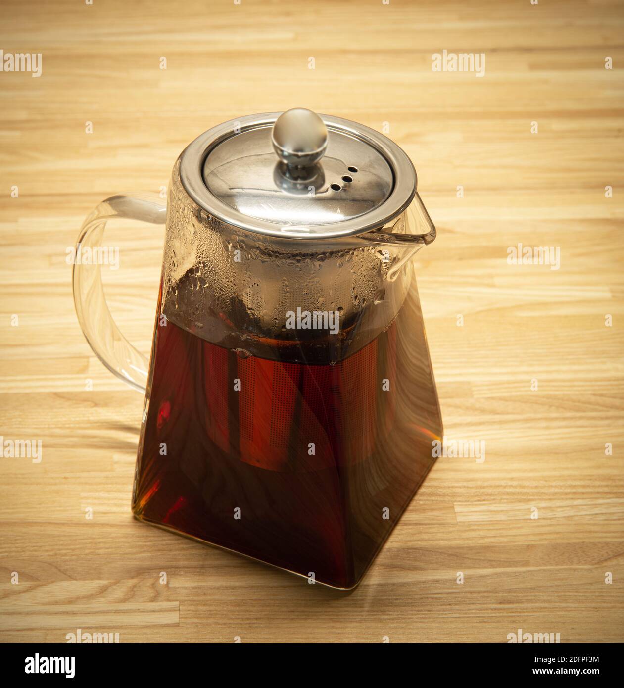 stilllife with the glassy brewing teapot Stock Photo Alamy