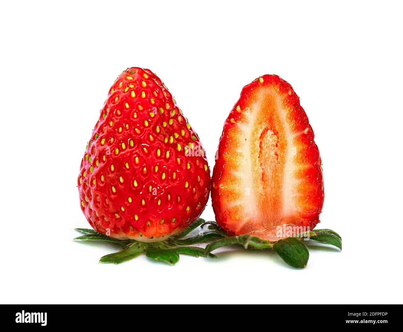 fresh strawberry isolated on white Stock Photo - Alamy
