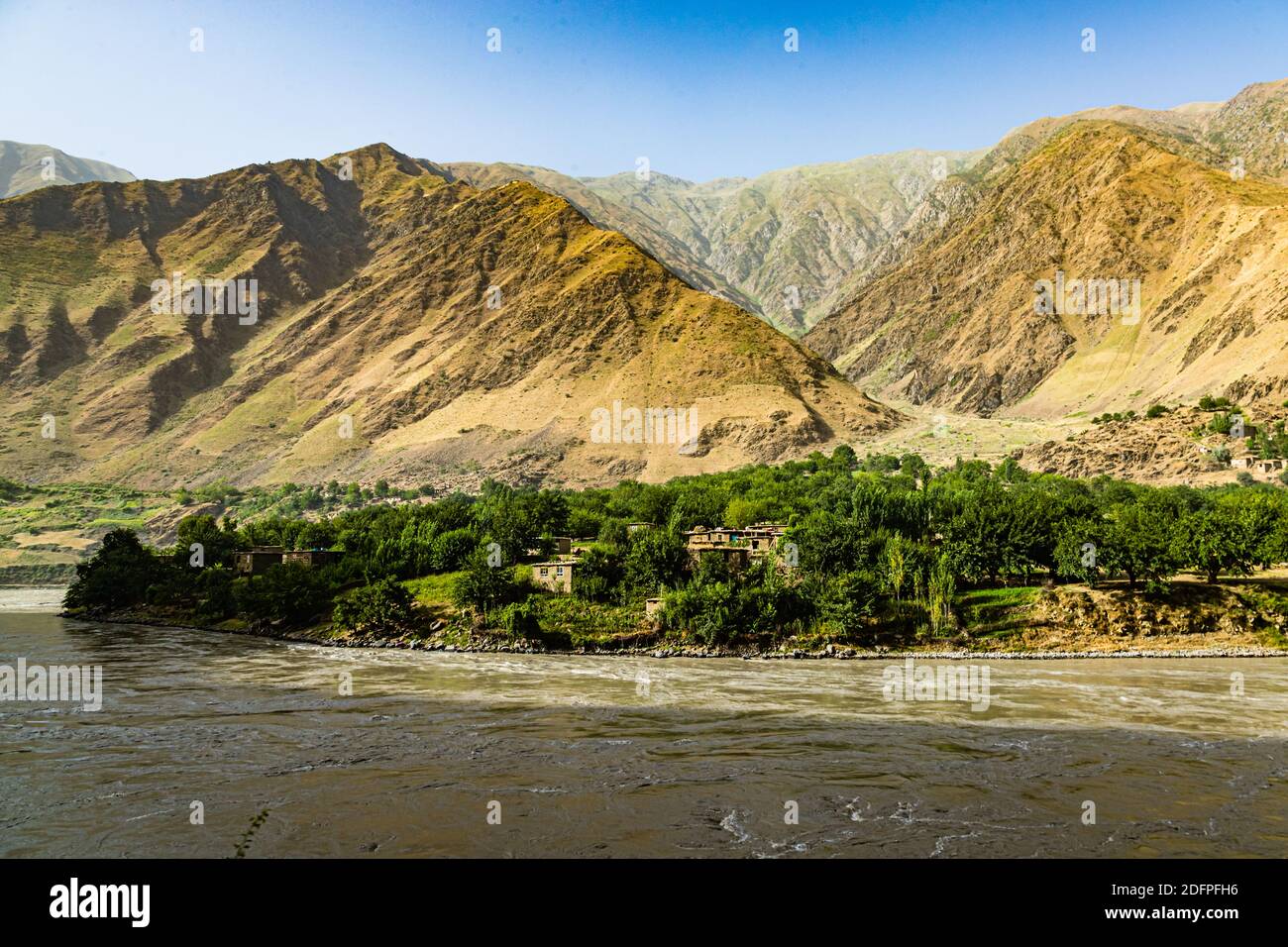 Silk Road near Kevrun, Tajikistan Stock Photo
