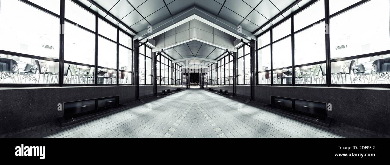 commercial architecture with the passageway Stock Photo - Alamy