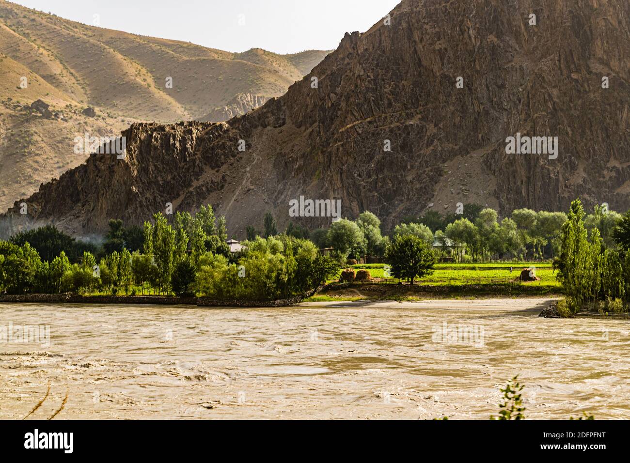 Silk Road near Toghmay, Tajikistan Stock Photo