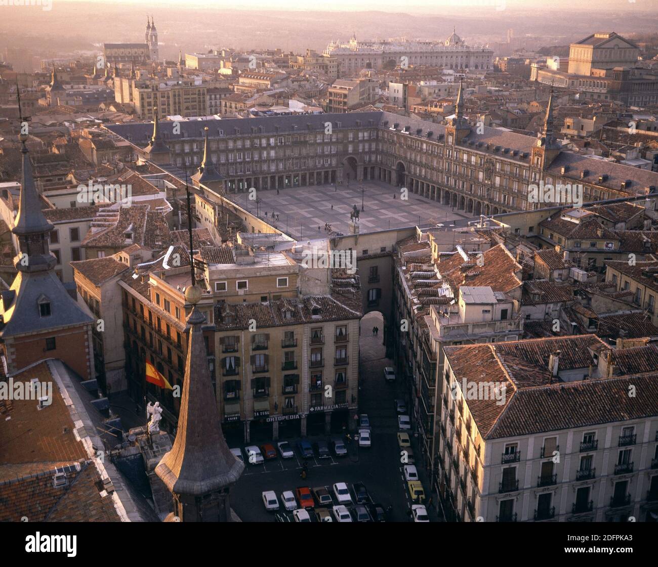 Madrid plaza mayor aerial hi-res stock photography and images - Alamy