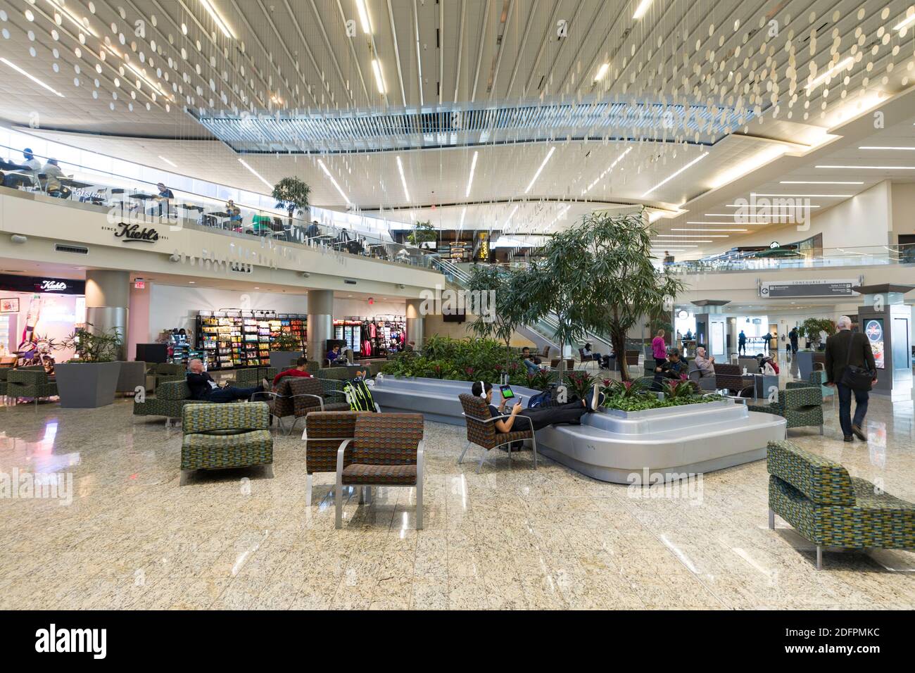 Departure lounge, Atlanta airport, Georgia, USA Stock Photo
