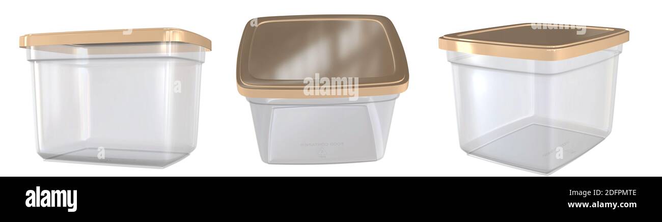 3D rendering - High resolution image white food container template ...