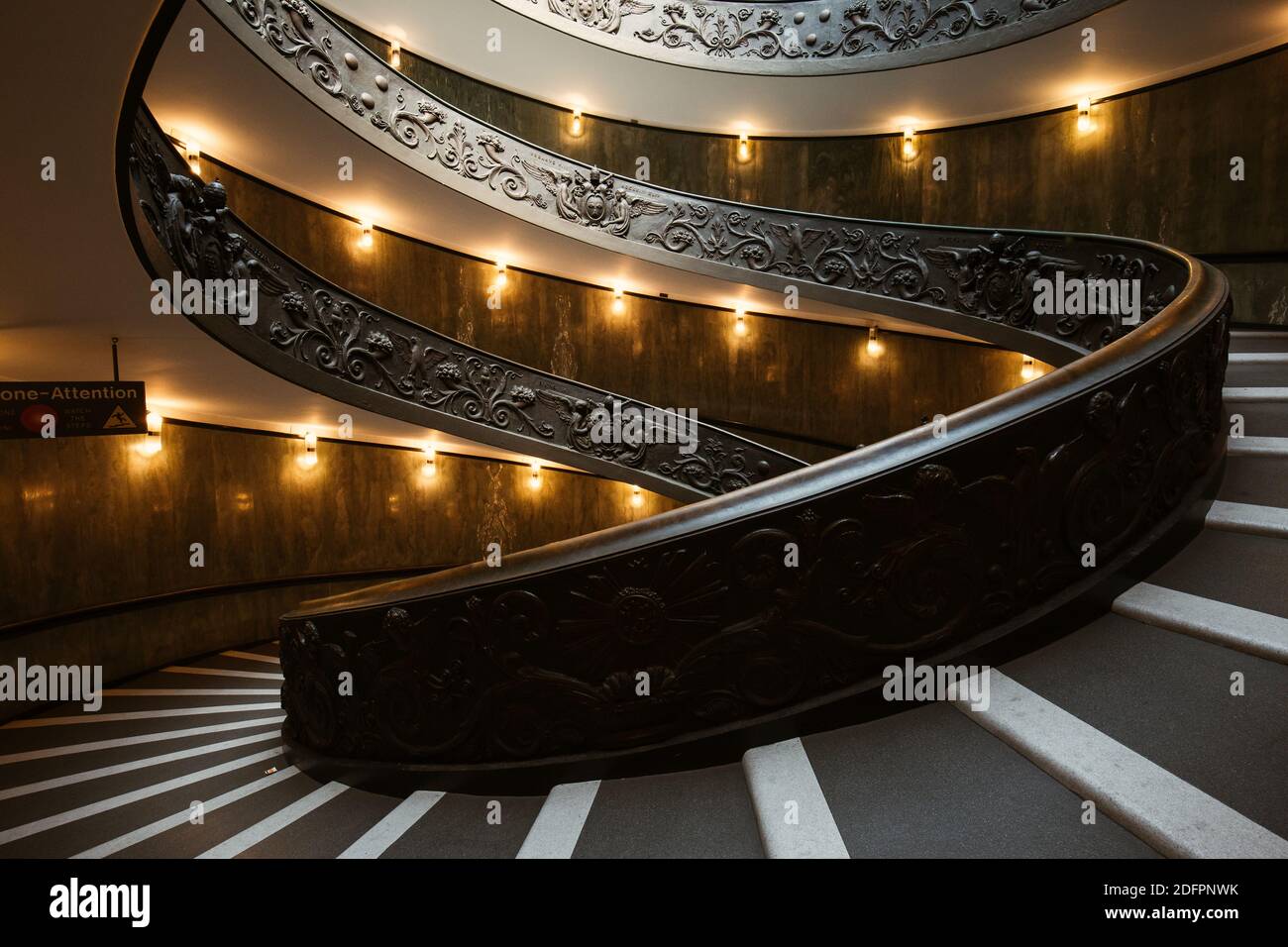 Stairs in Vatican museum Stock Photo