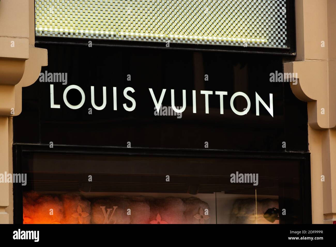 Louis Vuitton Fashion Store Façade in Nisantasi. Nisantasi, Turkey. Stock Photo