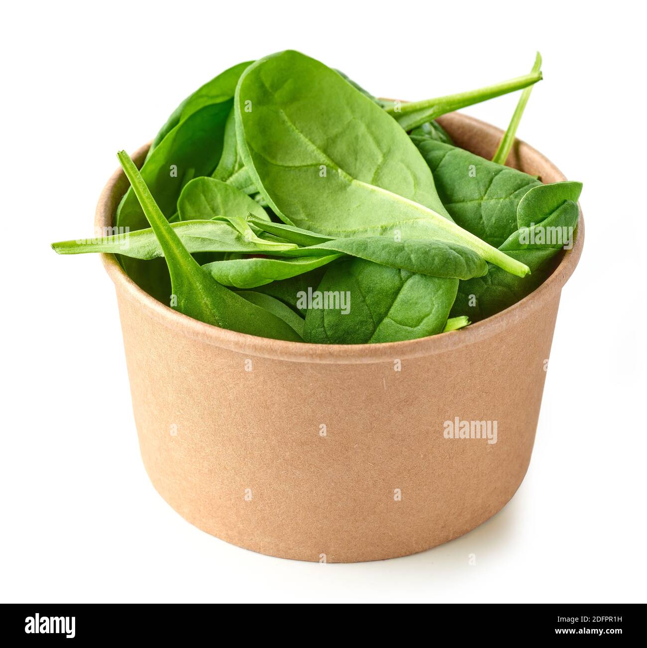 fresh green spinach leaves isolated on white background Stock Photo - Alamy