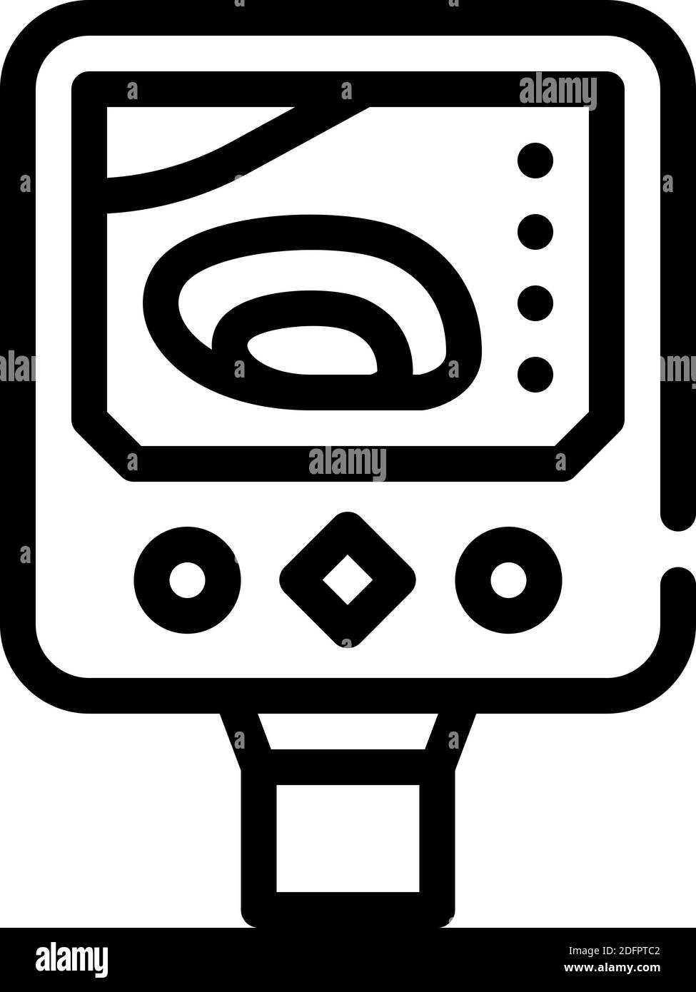 pyrometer device line icon vector illustration black Stock Vector Image ...