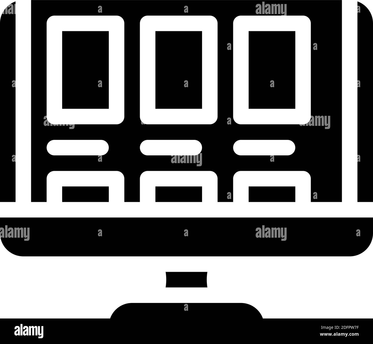 choosing online book glyph icon vector illustration Stock Vector Image ...