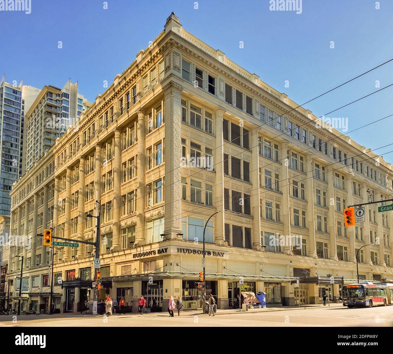 Cityscape of the Hudson's Bay Department Store on the Granville Street