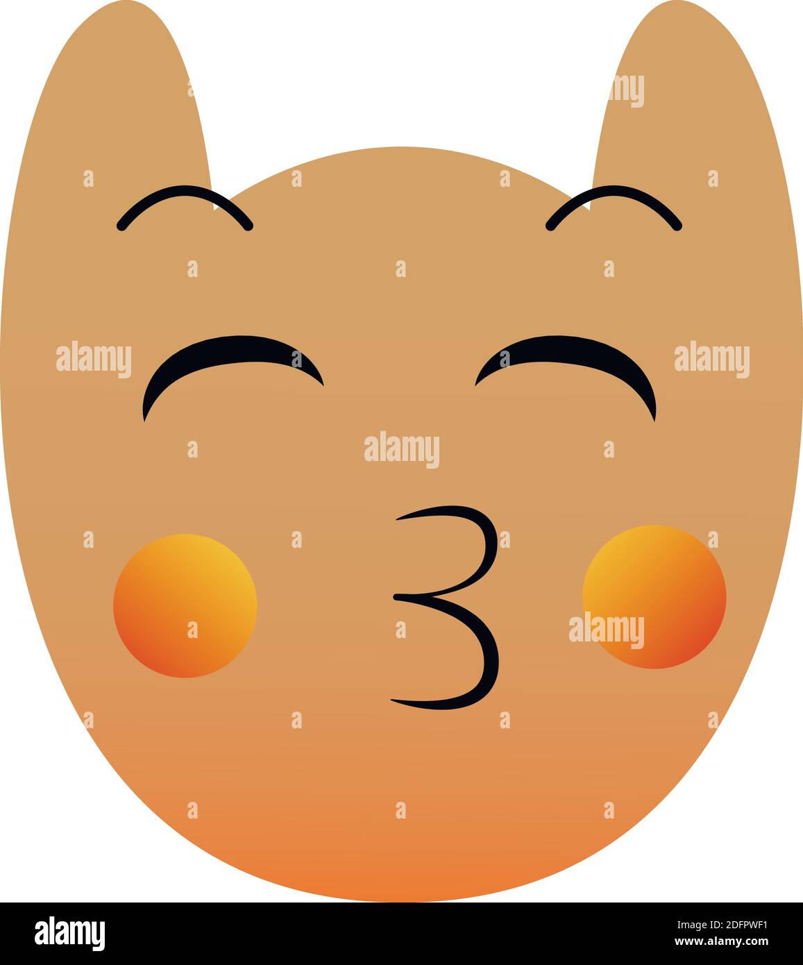 Funny owl face of a set with big eyes. Kiss Kawaii Emoji. Icons with a