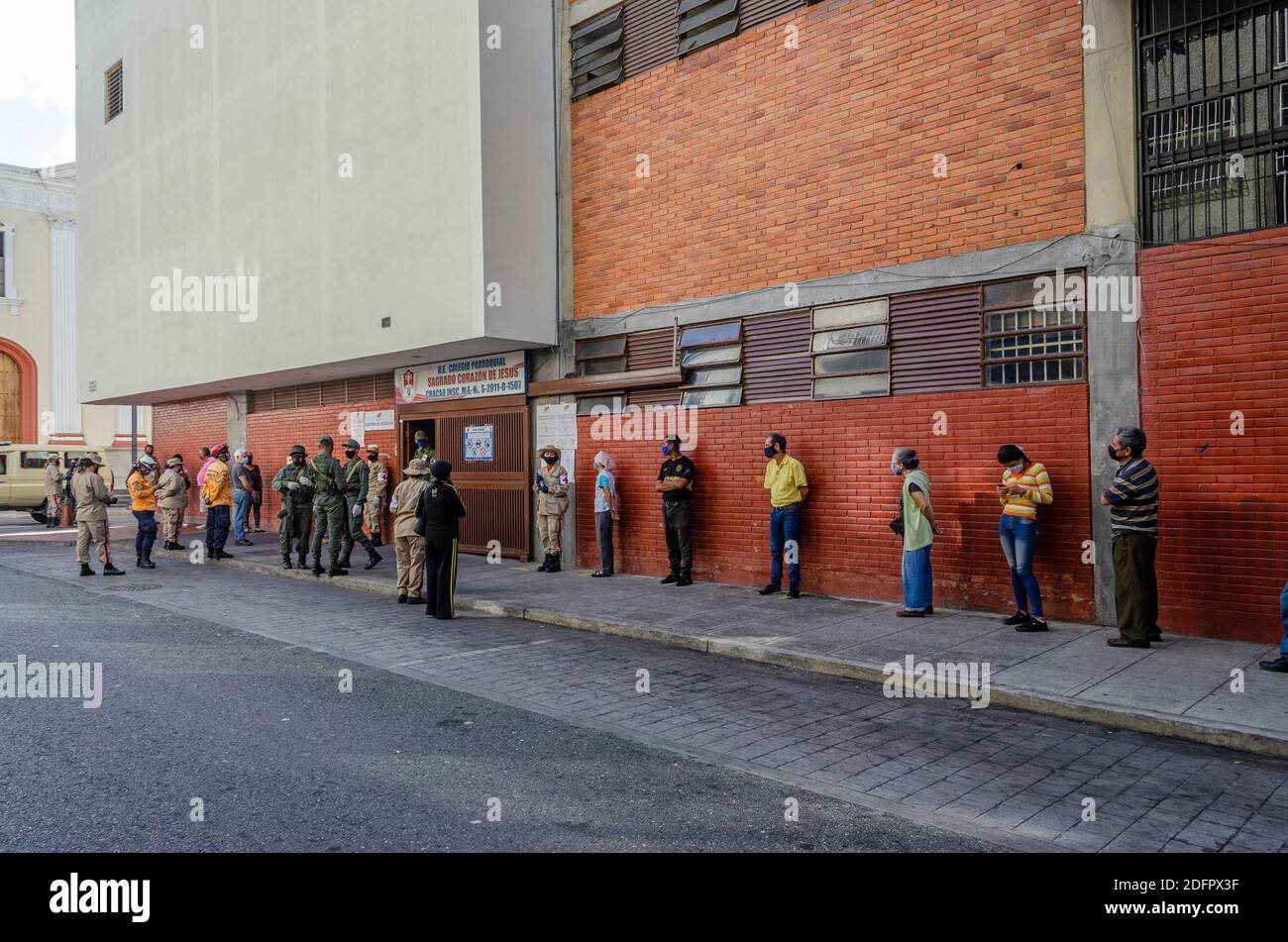 Voting centers, with scarce participation is the main characteristic of the parliamentary elections of Nicolas Maduro's government, where most of the Stock Photo