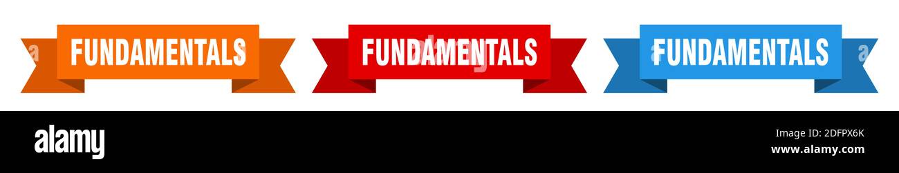 fundamentals ribbon. fundamentals isolated paper banner. sign Stock ...