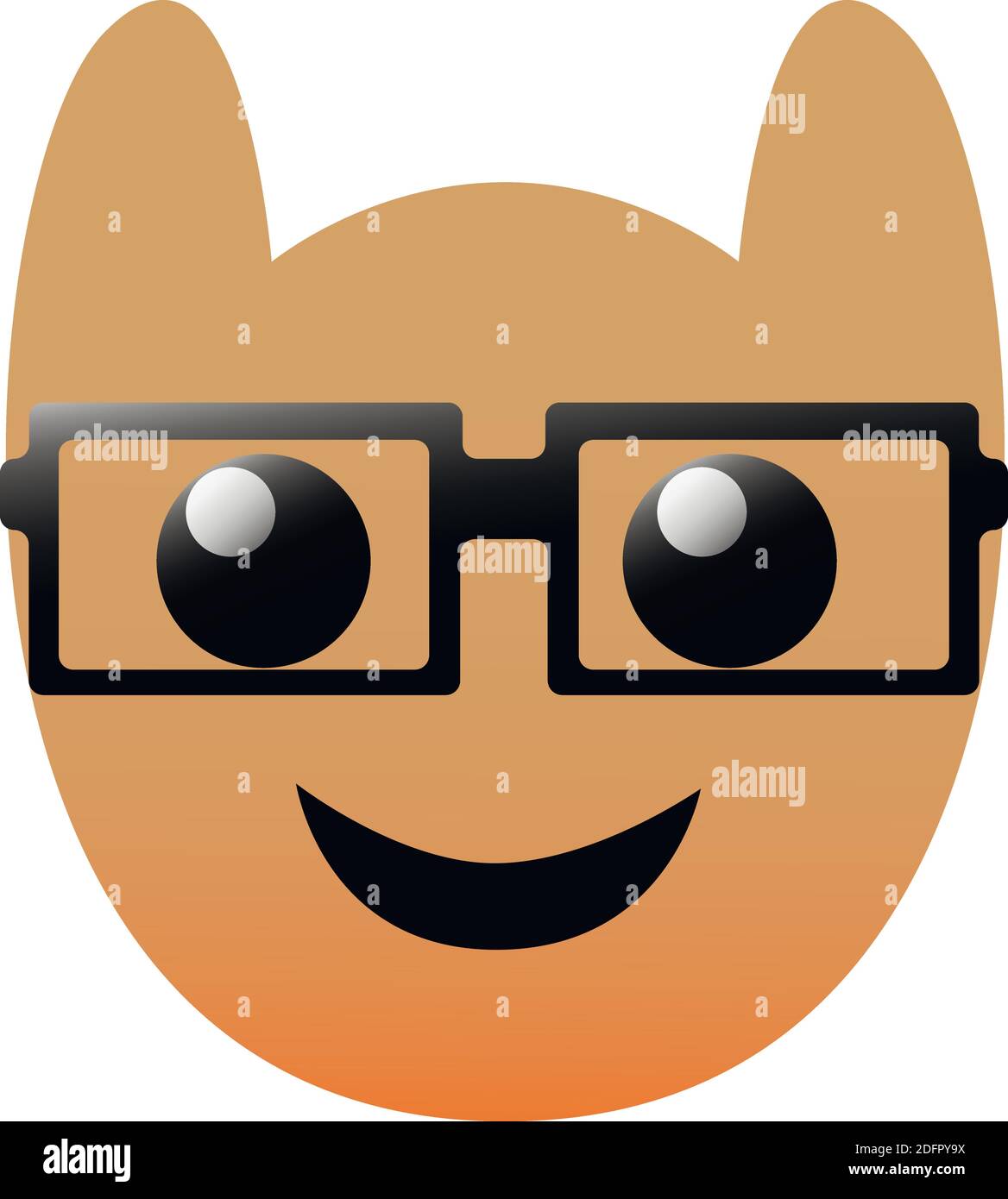 Smart emoji icon vector vectors hi-res stock photography and images - Alamy