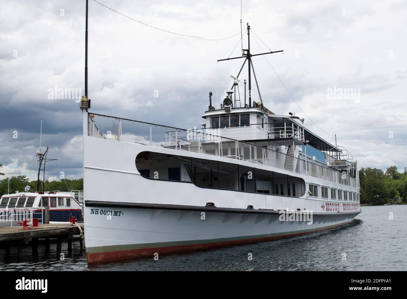 It's homeport is in Laconia, New Hampshire. It is the flagship vessel of Winnipesaukee Flagship Corp. It's historic and makes several ports of call ar Stock Photo