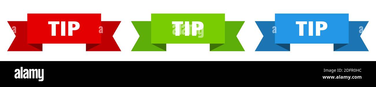 tip ribbon. tip isolated paper banner. sign Stock Vector Image & Art ...