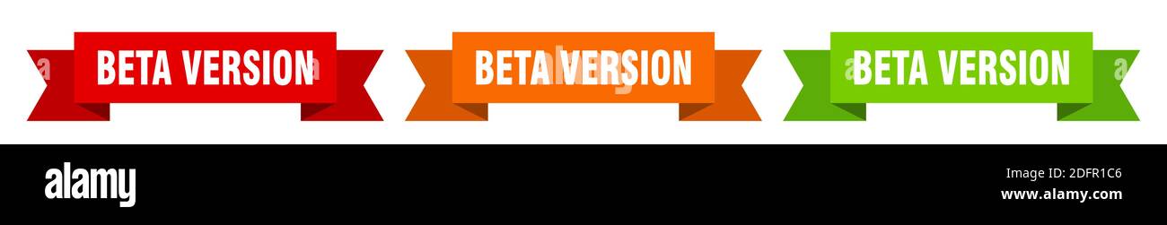 beta version ribbon. beta version isolated paper banner. sign Stock Vector