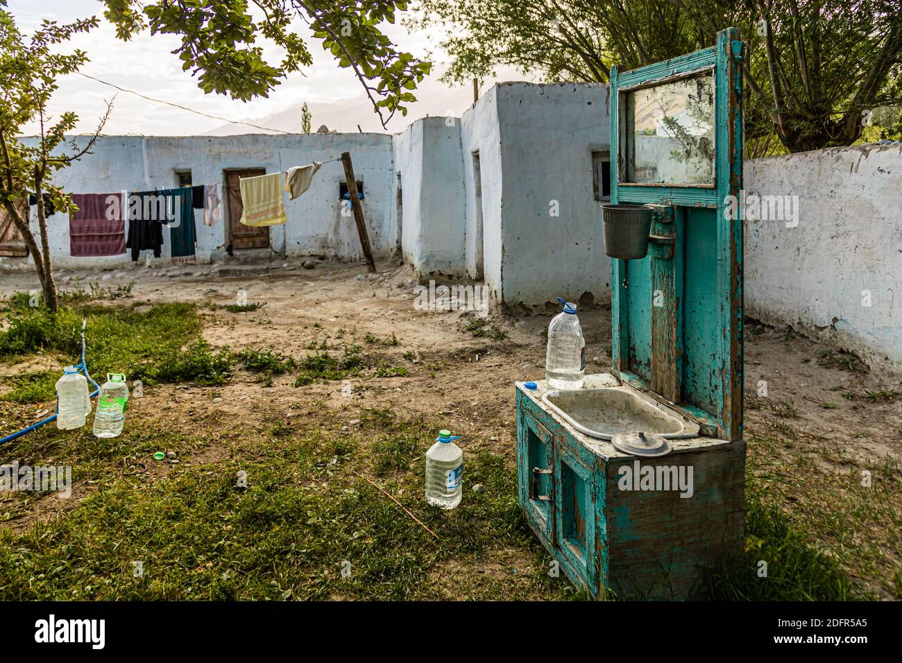 Open air apartment in Hisor, Tajikistan Stock Photo