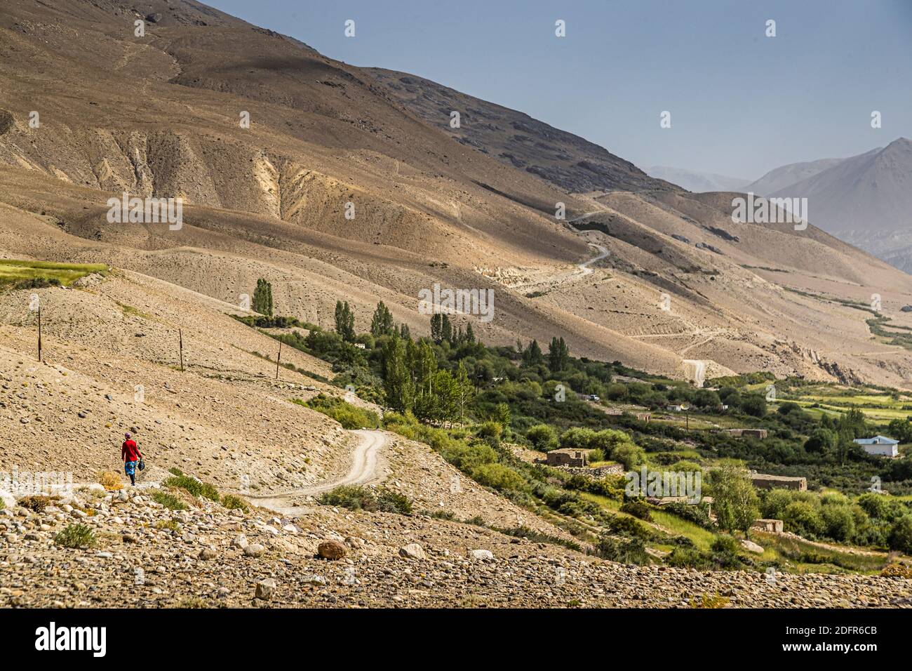 Silk Road in Murghob District, Ratm, Tajikistan Stock Photo