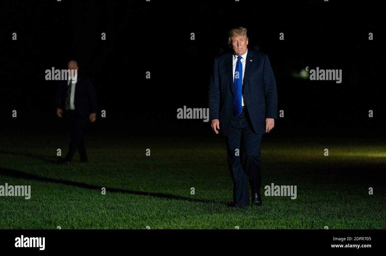 United States President Donald J. Trump returns to the White House in ...