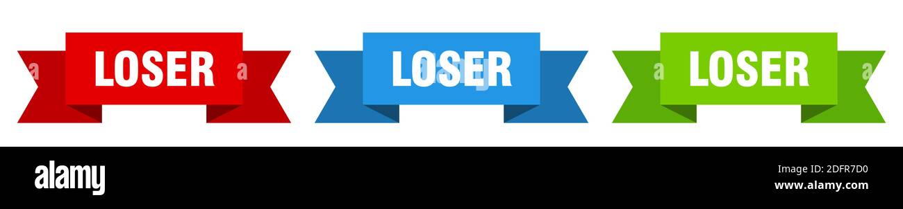 loser ribbon. loser isolated paper banner. sign Stock Vector Image ...