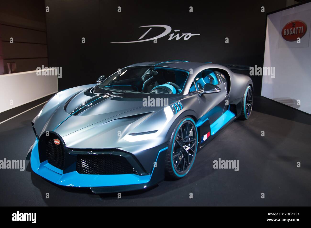 Bugatti Divo during the Paris Motor Show 2018, known as Mondial de l' Automobile held at the Porte de Versailles exhibition centre in Paris,  France on October 3, 2018. Photo by Nicolas Genin/ABACAPRESS.COM