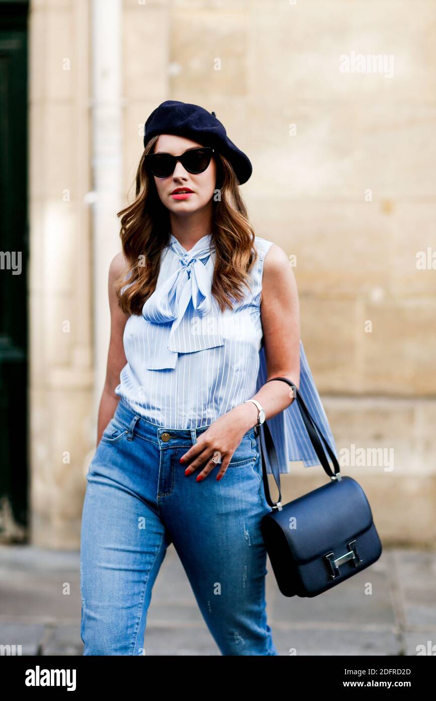 Street style, Alyssa Coscarelli arriving at APC Spring-Summer 2020  ready-to-wear show, held at Rue Cassette, Paris, France, on September 30,  2019. Photo by Marie-Paola Bertrand-Hillion/ABACAPRESS.COM Stock Photo -  Alamy