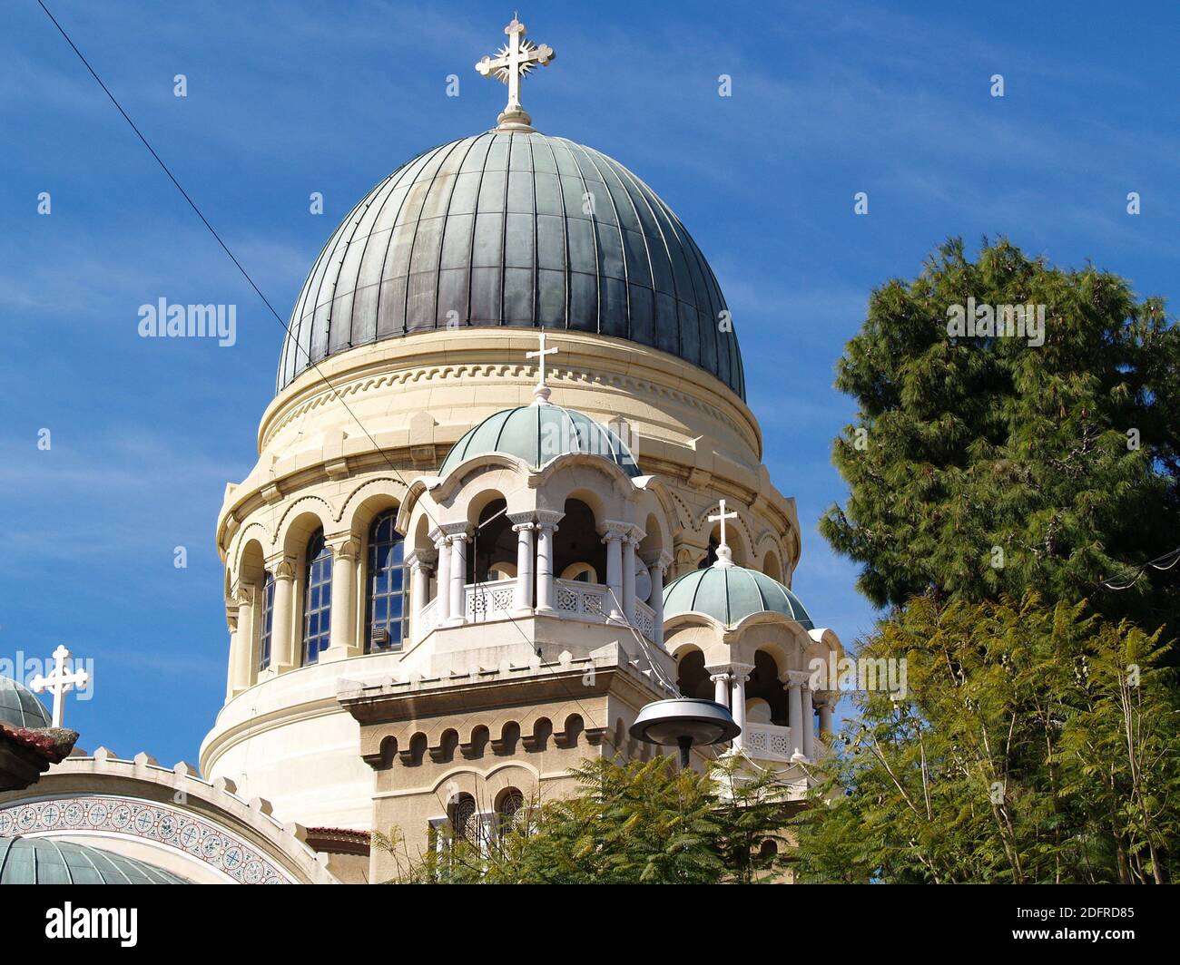 The Cathedral of Saint Andrew,the protector saint of Patra,Greece,Greek Orthodox basilica Stock Photo