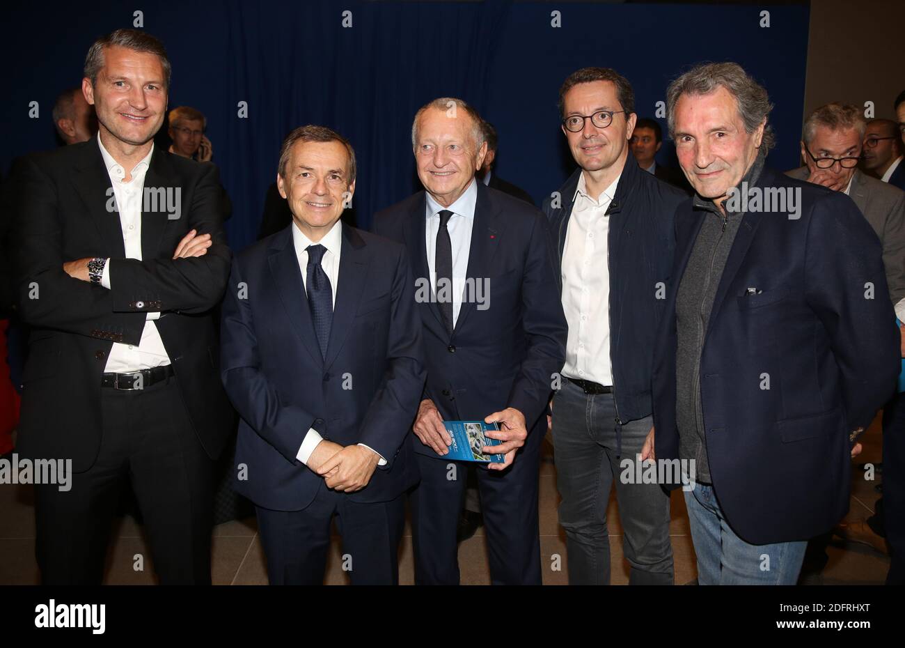 Olivier Letang, Alain Weill, Jean-Michel Aulas, Jacques-Henri Eyraud and  Jean-Jacques Bourdin attending Altice Campus Opening in Paris on October  09, 2018. Photo by Jerome Domine/ABACAPRESS.COM Stock Photo - Alamy
