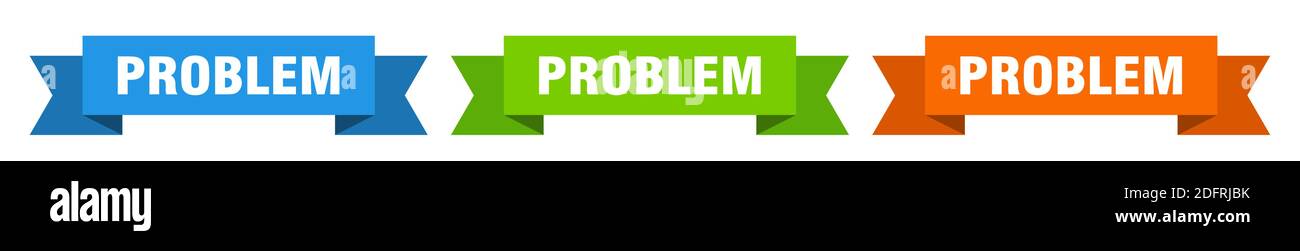 problem ribbon. problem isolated paper banner. sign Stock Vector Image ...
