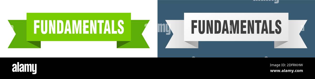 fundamentals ribbon. fundamentals isolated paper banner. sign Stock ...