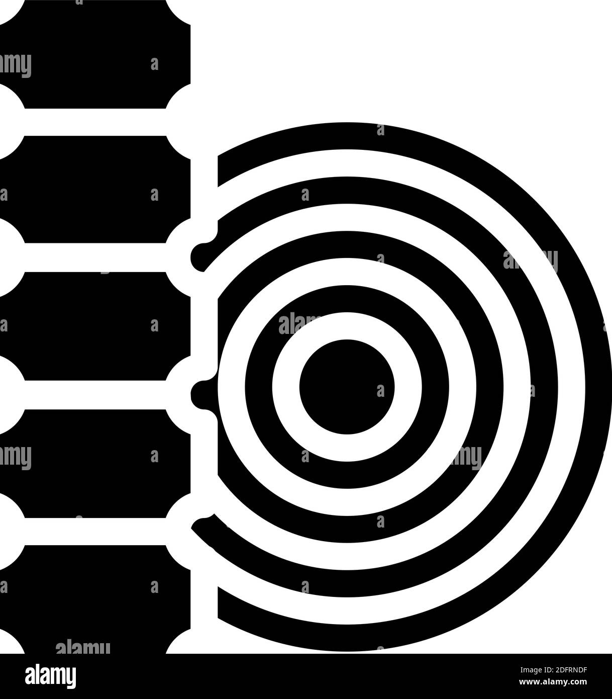 thermal label glyph icon vector illustration black Stock Vector