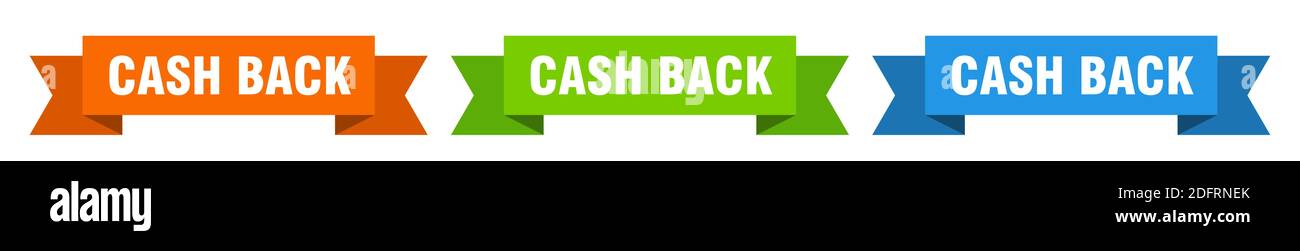 cash back ribbon. cash back isolated paper banner. sign Stock Vector ...