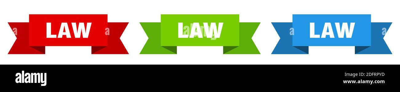 law ribbon. law isolated paper banner. sign Stock Vector Image & Art ...