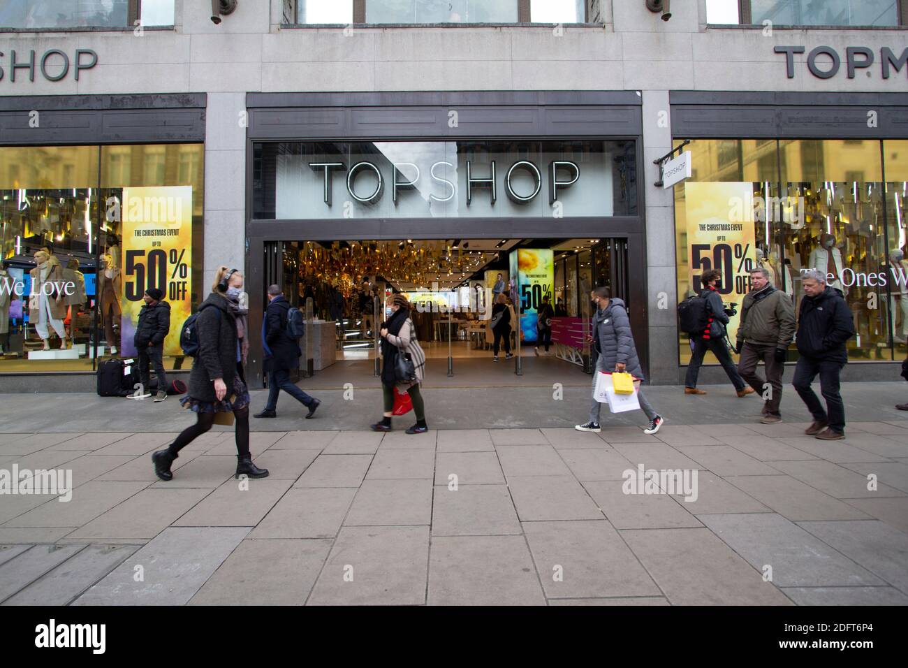 topshop, retail fashion outlet Oxford Street London Stock Photo