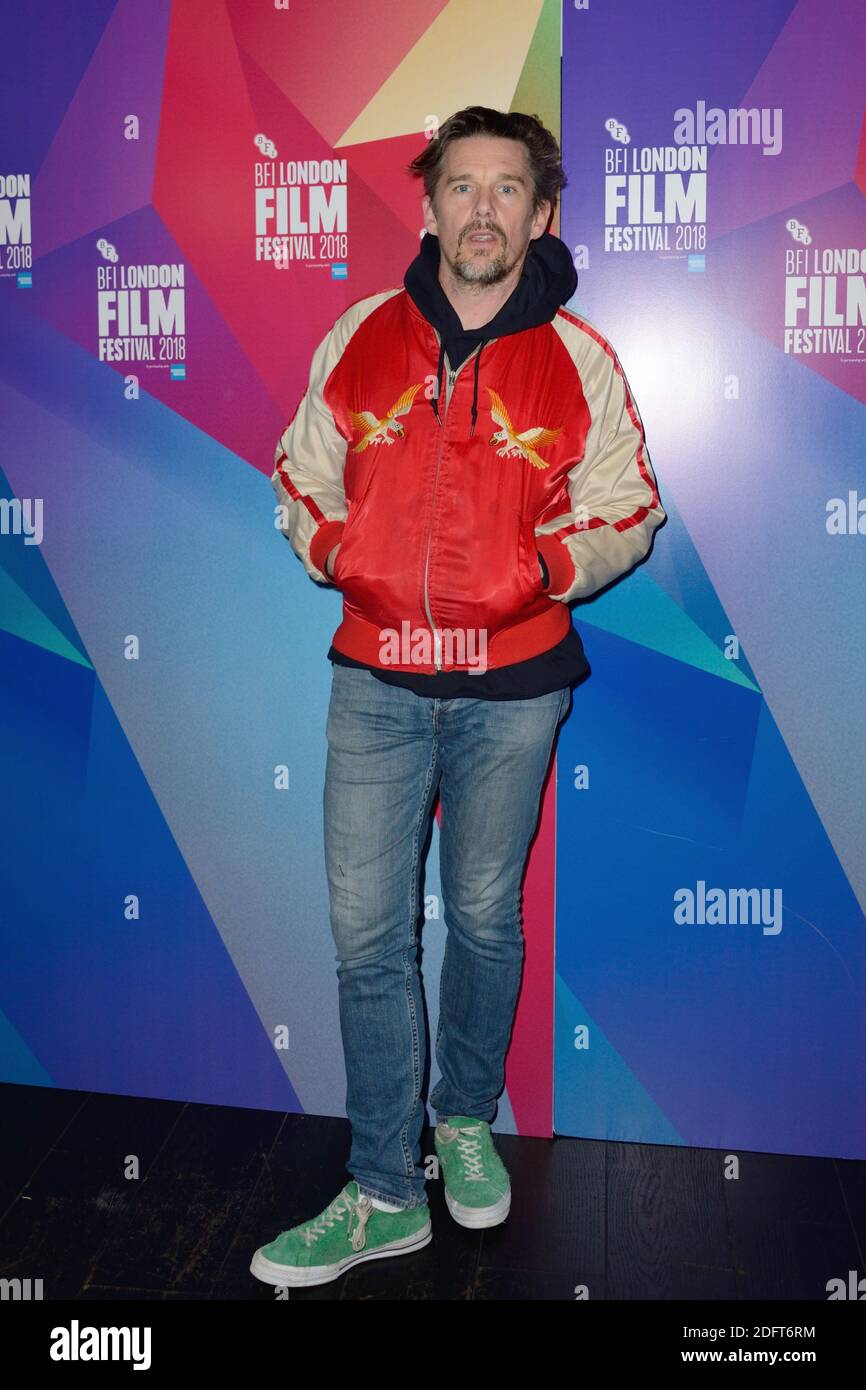 Ethan Hawke attending the Premiere of Blaze as part of the 62nd BFI London Film Festival in London, England on October 20, 2018. Photo by Aurore Marechal/ABACAPRESS.COM Stock Photo